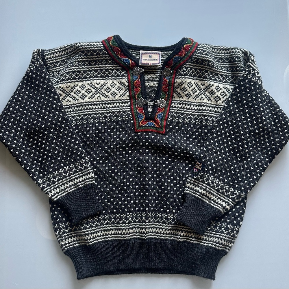 Dale of Norway Black and White Nordic Sweater